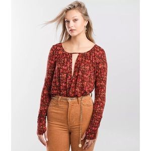 Free People Kaya Keyhole Bodysuit